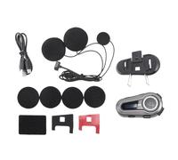 Widybord 1 set Radio FM Bluetooth 5.3 sin impermeable auricular moto casco + pantalla LCD
