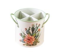 Widybord 1 soporte multiusos vintage para utensilios de cocina, como se muestra, divisor de hierro, drenaje separado para cubiertos, cubo organizador