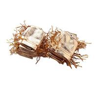 Widybord 100 bolsas de organza de lámina dorada, bolsas de regalo para caramelos, bodas, fiestas, regalos, bolsas de embalaje de regalo, bolsa con cordón, 5 x 7 cm