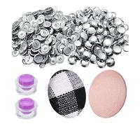 Widybord 100 Conjuntos de Botones Cubierta Kit con Herramientas Tamaño Botones para Cubrir Botones Auto-Cubierta Bricolaje Tela Botones Cubierta Fácil de Instalar 0,59 Pulgadas