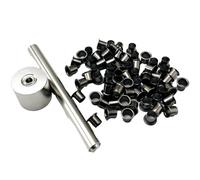 Widybord 100 piezas de remaches con ojales con vaina K, herramientas de fijación, accesorios de repuesto, funda Kydex de 7,5 mm, vainas, ojales, hebilla, pasador de clavos