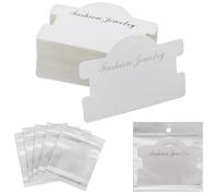Widybord 100 piezas soporte de exhibición de tarjetas colgante pulsera embalaje collar tarjetas con, blanco
