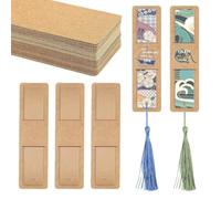 Widybord - 100 soportes de marcadores con marcador de acrílico transparente DIY colgante de marcapáginas de colores para bricolaje