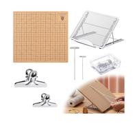 Widybord 104 Tableros de Encaje y Soportes Ajustables de Metal con Clips de Pin en T, Suministros de Encaje, Herramientas de Encaje para Pulseras de Cuerda Trenzada