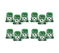 Widybord 12 bolsas con cordón para regalos de fiesta de fútbol, bolsa de regalo para niños, suministros de decoración de fiesta temática, fácil de instalar, fácil de usar, B