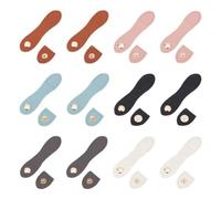 Widybord 12 piezas de cierre de costura para bolso de mano, 6 colores como se indica, de cuero sintético cierre de costura de cuero sintético para bolsa con hebillas de solapa