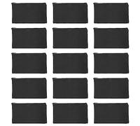 Widybord 15 bolsas de lona negra en de 8.3 x 4.7 pulgadas, bolsa de almacenamiento de papelería con cremallera, estuche para lápices de graffiti, bolsa de regalo, Black