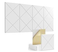 Widybord 16 paneles acústicos autoadhesivos, paneles cuadrados de espuma a prueba de sonido, paneles de pared insonorizados de alta densidad de 12 x 12 x 0.4 pulgadas, color