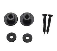 Widybord 2 correas de botones de cabeza de para guitarra eléctrica acústica y bajo, color negro