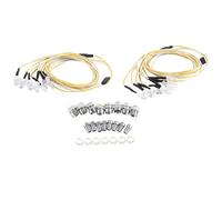 Widybord 2 piezas 8 LED 8 mm y 5 mm Faros RC Piezas Luces LED para Vehículo de Coche Modelo Drift 1/10, Blanco Rojo y Amarillo