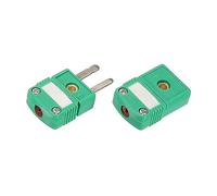 Widybord 2 Set Mini Conectores de Termopar Tipo K Adaptador Enchufe Macho 200 °C (392 °F) para Sensor Sensor de Termopar Verde