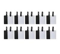 Widybord 20 etiquetas de equipaje en blanco por sublimación etiquetas de viaje en blanco de piel sintética + plástico con correa para tarjetas de transferencia de calor DIY para Navidad, 4,1 x 2,76