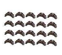 Widybord 20 piezas Miniture House Furniture Flower Pot Ornamento Decoración Acuario Pequeño Bambú Puente Ornamento Reptil Accesorios Jardín Banco Bonsái Figuras