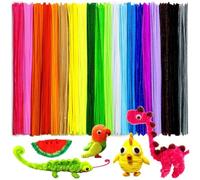 Widybord 200 piezas palillos de pipas, palillos de tubos para manualidades, suministros artesanales varillas de chenilla multicolor para bricolaje (12 pulgadas x 6 mm, 20 colores)