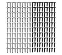 Widybord 200 tornillos de montaje para golpeador de bajo y guitarra, placa de arañazos, plata y negro