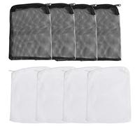 Widybord 24 Bolsas de Filtro de Acuario, Bolsa de Filtro de Reutilizable para carbón granular, Bioball y Negro