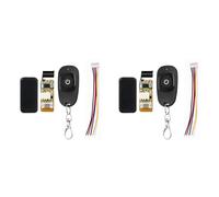 Widybord 2X DC3.5-12V mini relé interruptor de control remoto 433Mhz contacto no com NC botón de aprendizaje interruptor de control remoto sin