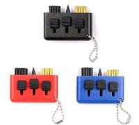 Widybord 3 unidades Club de Golf Cepillo y Bolsillo Club Groove Limpiador 3 paquetes Herramienta de Limpieza de Lápiz Bolsillo 3 en 1 Herramienta, Accesorios de Golf