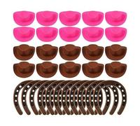 Widybord 30 piezas mini sombrero de vaquero sombrero occidental para suministros de decoración de fiesta de caballo cumpleaños