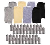 Widybord 4 pares de mangas resistentes a cortes y quemaduras, mangas de protección de brazos, protectores de brazo para piel fina y moretones con protector de dedos