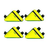 Widybord 4 unidades serías bolsa de tres esquinas de bicicleta bolsa de sillín de bicicleta impermeable bolsa de sillín de bicicleta al aire libre marco de tubo (amarillo)