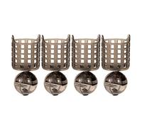 Widybord 4 unidades serías cebo de pesca, jaula de plástico, carpa de pesca, alimentador de 46 g, plomo, señuelo, portajaulas, lanzador de pesca, herramientas