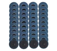 Widybord 40 Discos de Lamillas Roll Lock de 2 Pulgadas con Soporte de 1/4 Pulgada, Accesorios de Amoladora, Muela de Grano 40/60/80/120