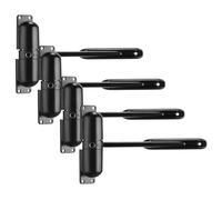 Widybord 4Pcs Cierrapuertas Automático Muelle Cierrapuertas Pesado Cierre Automático Bisagras de Puerta, para la Seguridad de la Puerta de Garaje - Negro