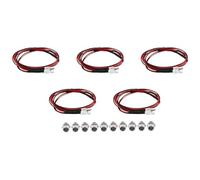 Widybord 5 unidades 2 LED 5 mm faros RC piezas LED luces para 1/10 modelo Drift coche vehicle, blanco