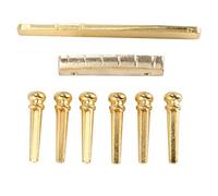 Widybord 6 de latón para puente de guitarra, piezas de repuesto para guitarra acústica