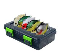 Widybord 6 piezas de seería/caja de señuelo de pesca VIB 4,5 cm 8,5 G naufragio bajo invierno pesca en hielo artificial cebo duro señuelo lucio trucha