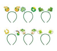 Widybord 6 piezas para niños y adultos, accesorios para el cabello enano lindo, accesorios de traje, suministros de decoración de fiestas, verde