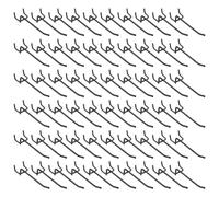 Widybord 60 piezas ganchos para panel perforado 4 pulgadas ganchos de estante para panel perforado de metal ganchos de pantalla ganchos de pared para panel perforado espaciado 1/4 pulgadas