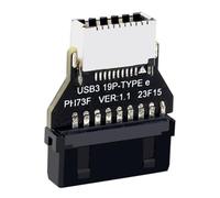 Widybord Adaptador Convertidor USB3.0 de 19 pines a tipo E, chasis, panel, puerto enchufable tipo C para placa base de ordenador, instalación fácil, fácil de usar
