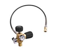 Widybord Adaptador de Buceo Válvula DIN Manguera de Aire de Llenado PCP Estación de Llenado de Buceo para Tanque de Aire PCP con Manómetro Fácil de Usar, M18X1,5