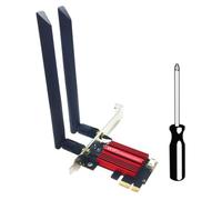 Widybord Adaptador de red sin WiFi 7 BE200 Pro Pcie BT5.4 Tri Banda 2.4G/5G/6GHz Tarjeta WiFi sin BE200 para Win11 Linux Instalación fácil de usar