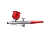 Widybord - Aerógrafo portátil de acción única, boquillas de 0,3 mm, bolígrafo aerógrafo para modelo de pastel, pintura de coche, belleza, chorro de tinta, fácil instalación, fácil de usar, rojo