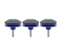 Widybord - Afilador de cuchilla roma para cortacésped, 3 piezas, herramienta de afilado de hoja de cortacésped, afilador de hoja universal para cortacésped, azul