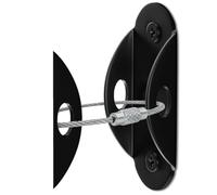 Widybord Anclajes de muebles para correas sísmicas a prueba de bebés resistentes a 400 LBS, negro 6 piezas