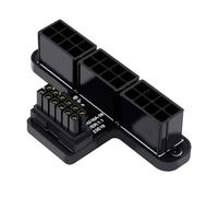 Widybord ATX3.0 12VHPWR 12+4P600W Conector de dirección asistida de 180 grados, cabezal giratorio macho a 3x8 pines a serie 40, tipo A negro, fácil instalación