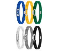 Widybord - Bandas de basura (6 unidades, cable Lord ajustable, gran papelera, bandas de goma, apto para basura de 8 a 33 galones, banda multifunción A