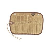Widybord Bolsa de almacenamiento para vajilla al aire libre, bolsa de almacenamiento portátil para camping, vajilla de lona, Brown