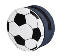 Widybord Bolsa de almuerzo de fútbol con correa, térmica redonda reutilizable para la escuela de picnic camping al aire libre - azul marino fácil de usar