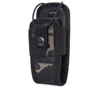 Widybord Bolsa de camuflaje para walkie talkie con bolsillo portátil, bolsa de transporte para caza, camping, fácil de usar, negro (camuflaje)