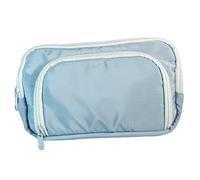 Widybord Bolsa de cosméticos para estudiantes, con capacidad para ventana frontal, azul