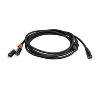 Widybord Cable adaptador Y Cable Subwoofer Y Cable de Audio 1X a 2X RAC Cable Audio Amplificador de Potencia 1 a 2, 5 Metros