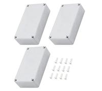 Widybord Caja de metal para pedal de efecto de guitarra 125B/1590N1, 3 unidades, 122 x 66 x 39,5 mm, con goma