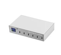 Widybord Cargador Multi PD LED 140W 6 Puertos USB C Carga 20W 30W Estación de Carga Tipo-C para Ordenador Portátil Smartphone Instalación Fácil Enchufe UE Fácil de Usar