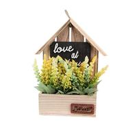 Widybord Casa rústica de madera montada en la pared con soporte para bonsái para plantas suculentas y flores, decoración del hogar, duradero, fácil de usar