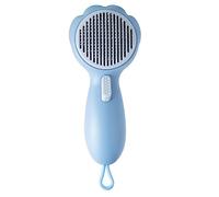 Widybord Cepillo de aseo para gatos, cepillo para mascotas autolimpiable, apto para patatas, cepillo de baño para perros para desprendimiento y aseo, color azul